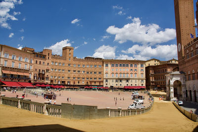 The piazza del campo is the most important square in the tuscan city of siena
