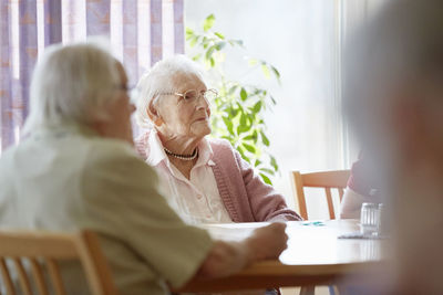 Senior people in care home