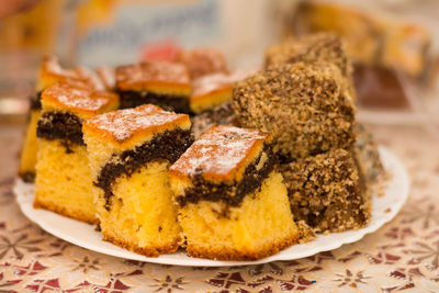 Close-up of cake on plate