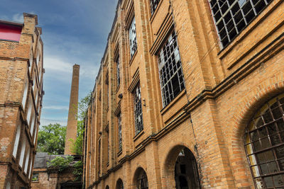 Detail of facade of old sugar mill. the engenho which stands on the banks of the river