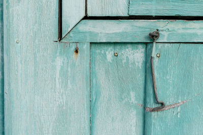 Close-up of old wooden door