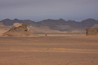 Scenic view of desert against sky