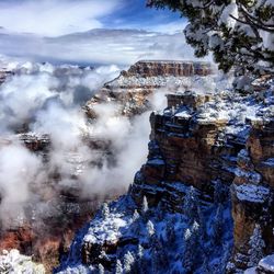 Scenic view of grand canyon during winter