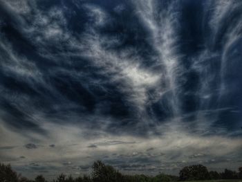 Low angle view of storm clouds in sky