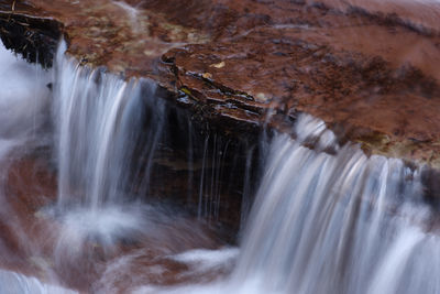 Scenic view of waterfall