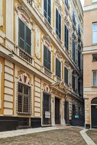 Low angle view of building in city