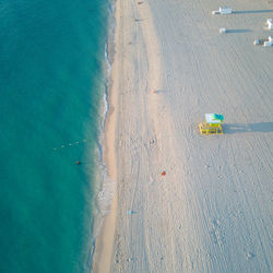 High angle view of sea shore