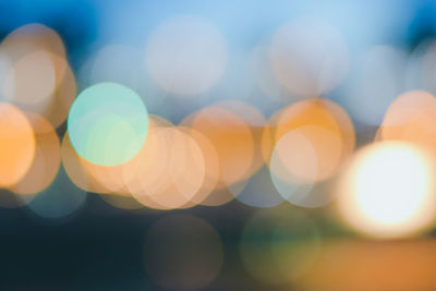 Defocused lights at night