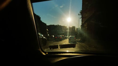 Car on road at night