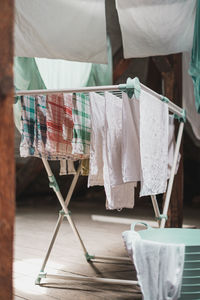 Clothes drying on clothesline