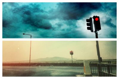 Road against cloudy sky