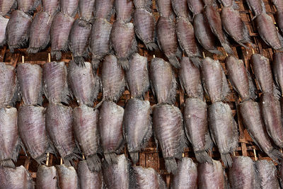 Full frame shot of bananas for sale at market stall