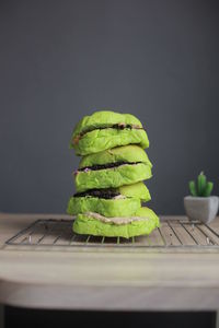 Close-up of bread on table