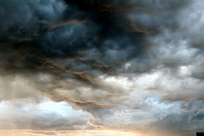 Low angle view of storm clouds in sky