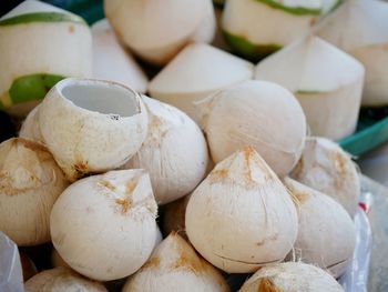 Full frame shot of onions for sale in market