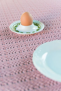Close-up of breakfast on table
