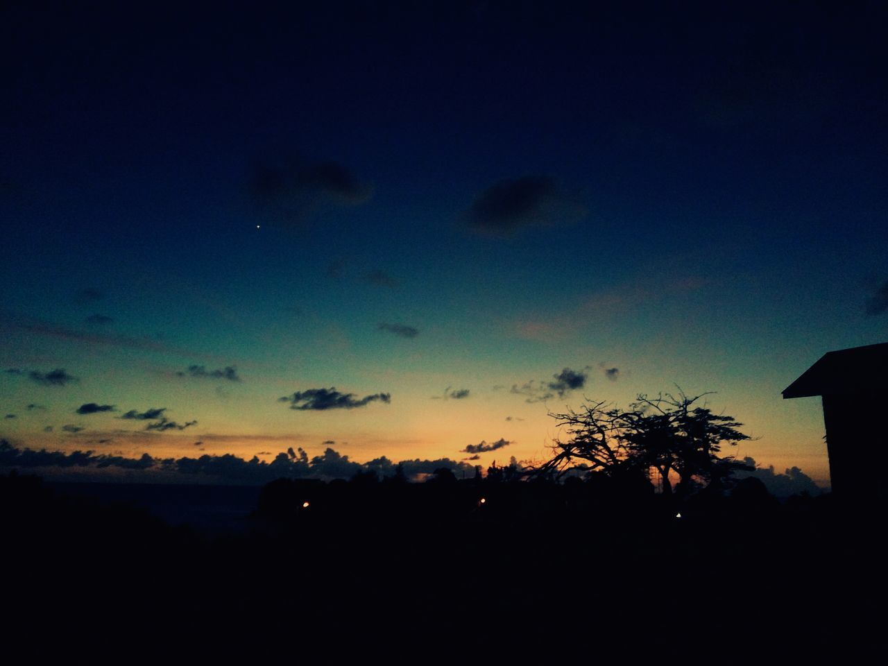 silhouette, sunset, tree, tranquil scene, tranquility, scenics, sky, dark, palm tree, outline, calm, nature, beauty in nature, growth, cloud, outdoors, no people, majestic, non-urban scene, cloud - sky