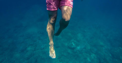 Low section of woman in swimming pool