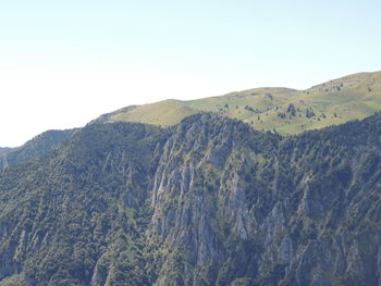 Scenic view of mountains against clear sky