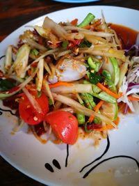 Close-up of salad in plate