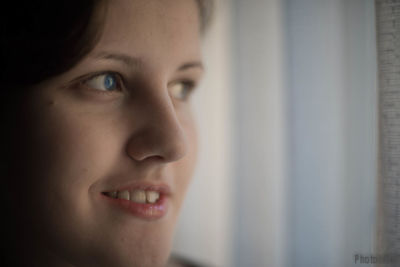 Close-up portrait of young woman