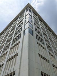 Low angle view of modern building against sky