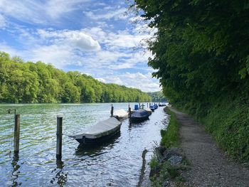 Scenic view of river against sky