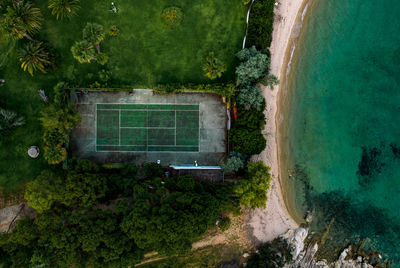 High angle view of beach 