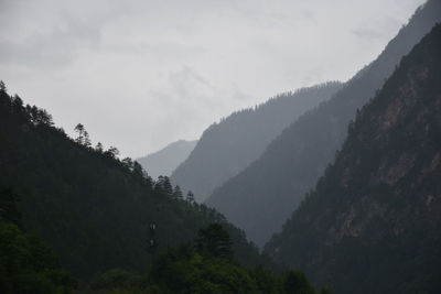 Low angle view of mountains against sky