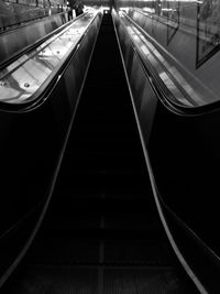 Close-up of escalator