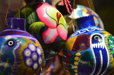 Close-up of multi colored candies for sale