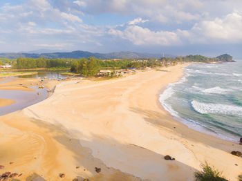 Panoramic view of beach against sky