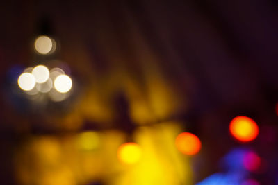 Defocused image of illuminated street lights