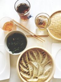 Close-up of coffee served on table