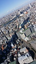 High angle view of cityscape