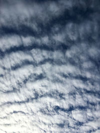 Low angle view of cloudy sky