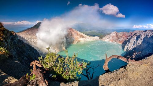 Panoramic shot of landscape against sky