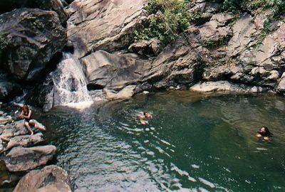 Rock formations in water