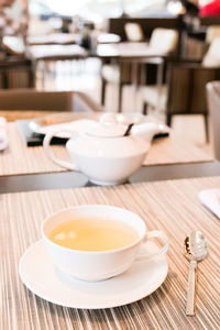 Close-up of coffee on table