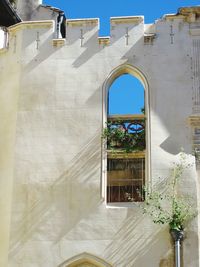 Building seen through window