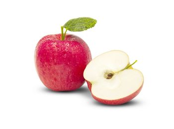 Close-up of apple against white background
