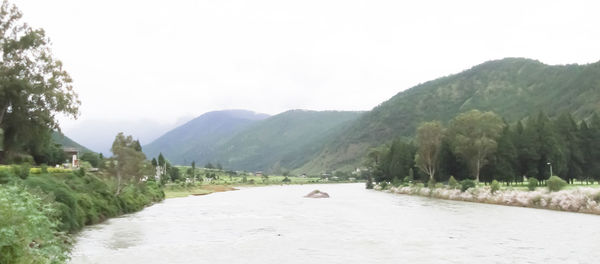 Scenic view of landscape against clear sky