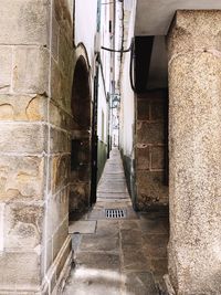 Narrow alley amidst buildings