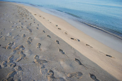 Footprints at beach