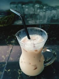 Close-up of coffee on table