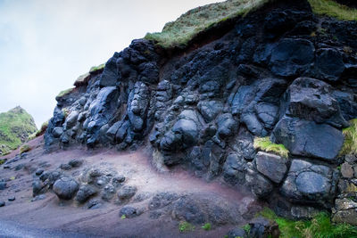 Rock formation against sky