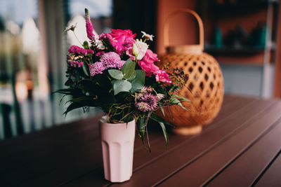 Bouquet of flowers on a table