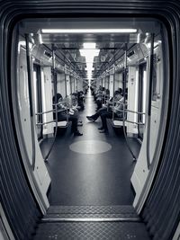 Train in subway station