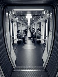 Train in subway station