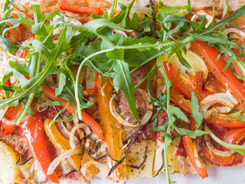 Close-up of meal served in plate